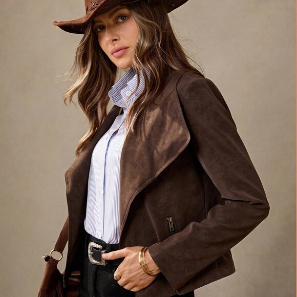 chocolate brown western Boho Vibe casual jacket - Picture 8 of 8